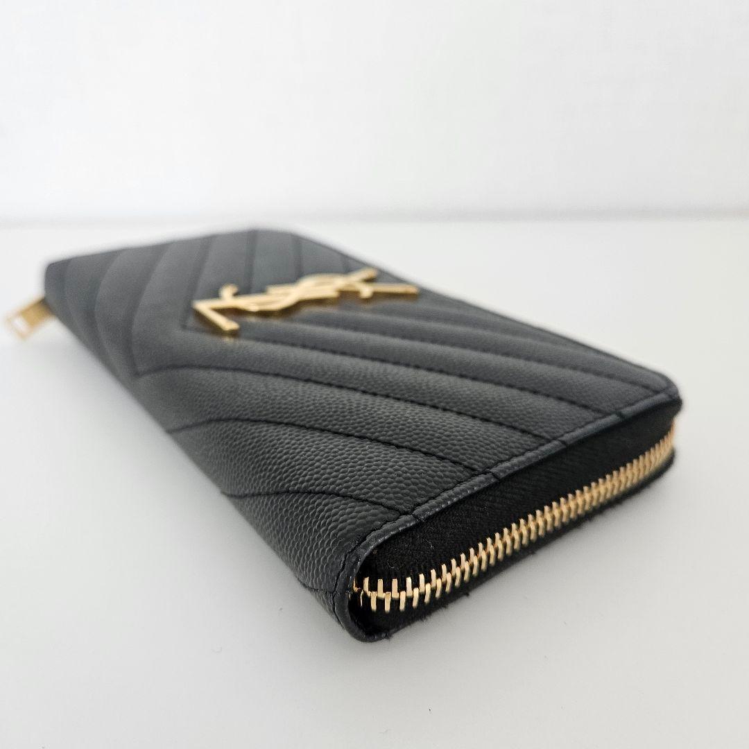 サンローラン SAINT LAURENT モノグラム長財布 ブラック