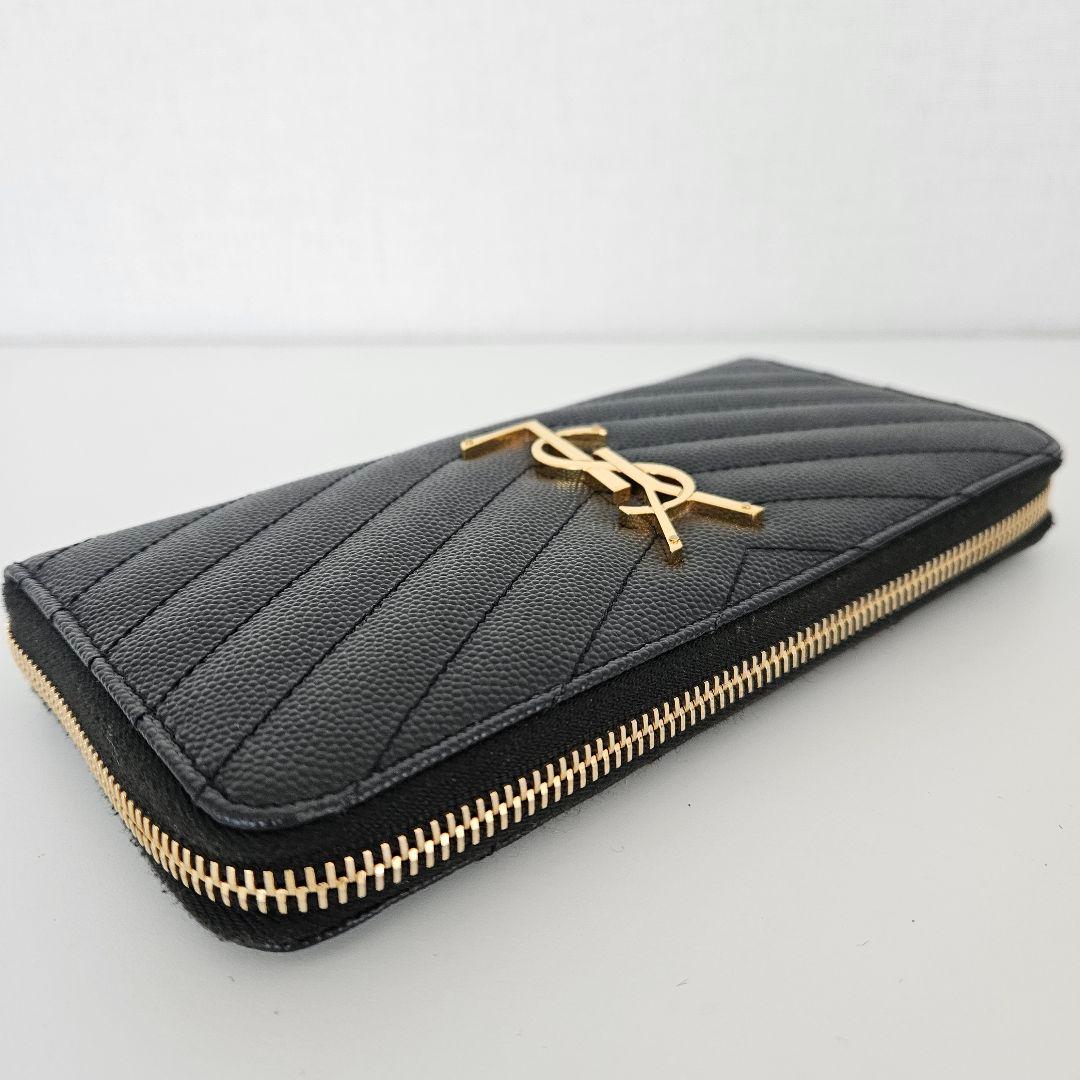 サンローラン SAINT LAURENT モノグラム長財布 ブラック