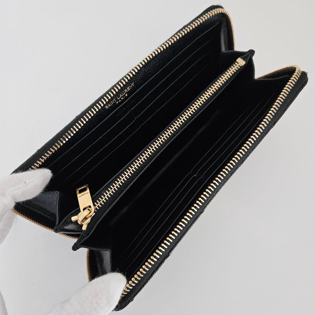 サンローラン SAINT LAURENT モノグラム長財布 ブラック