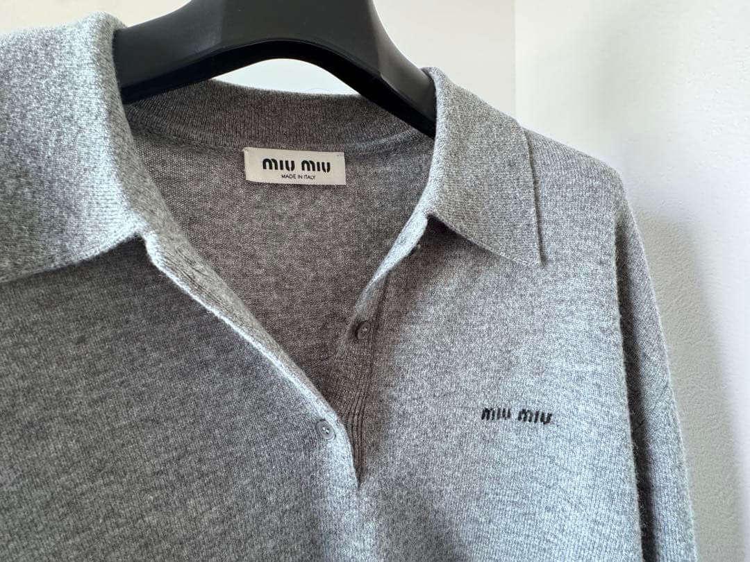 miu miu グレー ポロセーター,44