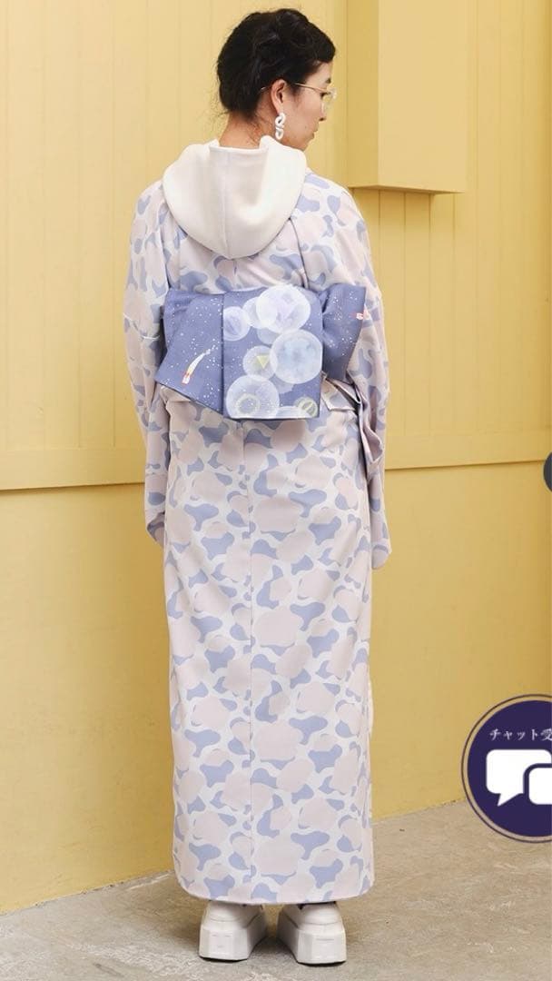 キモノバイナデシコ フーディワンピース ホワイト White