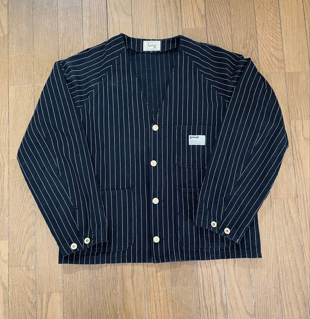 Schott ストライプ エンジニア ジャケット