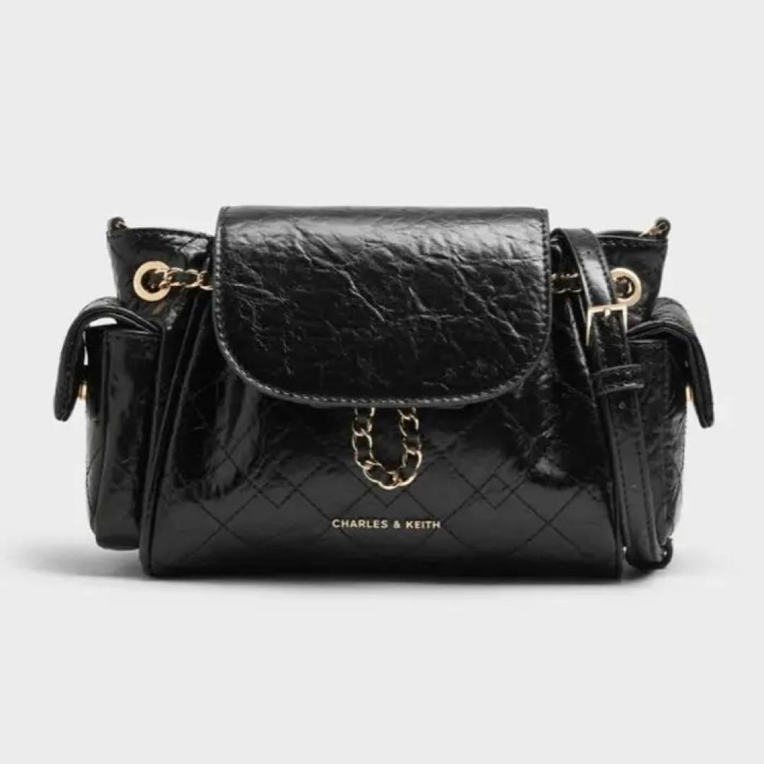 〈新品〉CHARLES&KEITH Duo 2wayフロントフラップバックパック