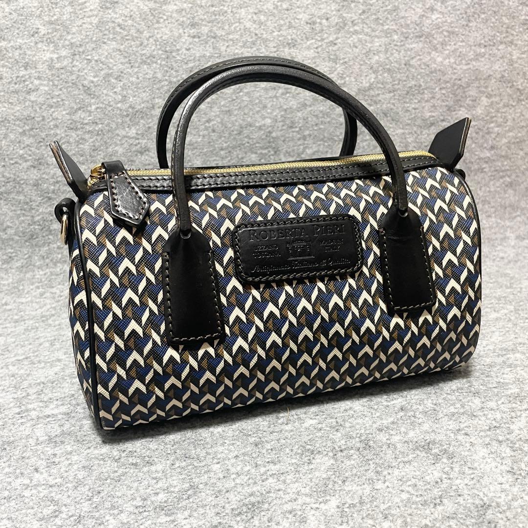 【専用】　ロベルタピエリ　ミニボストン　2way PVC × レザー　黒