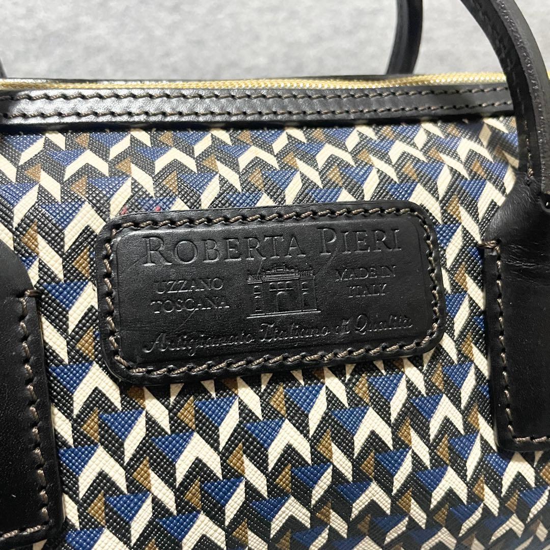 【専用】　ロベルタピエリ　ミニボストン　2way PVC × レザー　黒