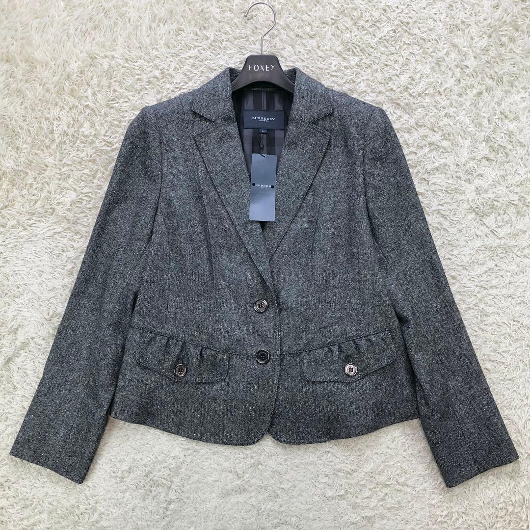 新品/タグ付⭐バーバリーロンドン テーラードジャケット ペプラム ツイード 44