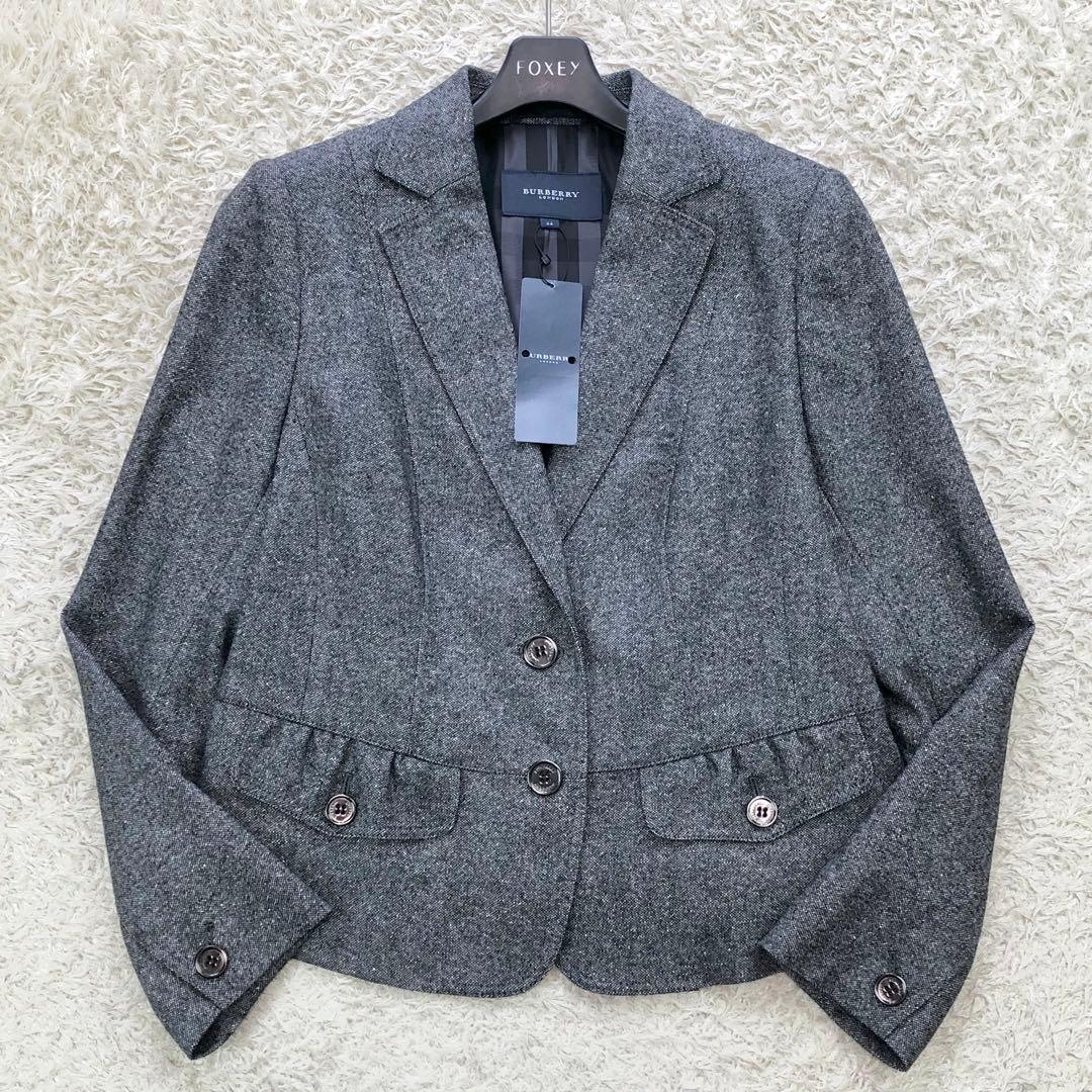 新品/タグ付⭐バーバリーロンドン テーラードジャケット ペプラム ツイード 44