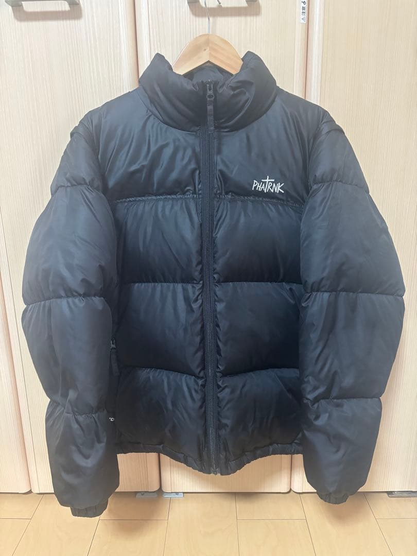 美品 PHATRNK ファットランク ダウンジャケット 2way XL 黒.