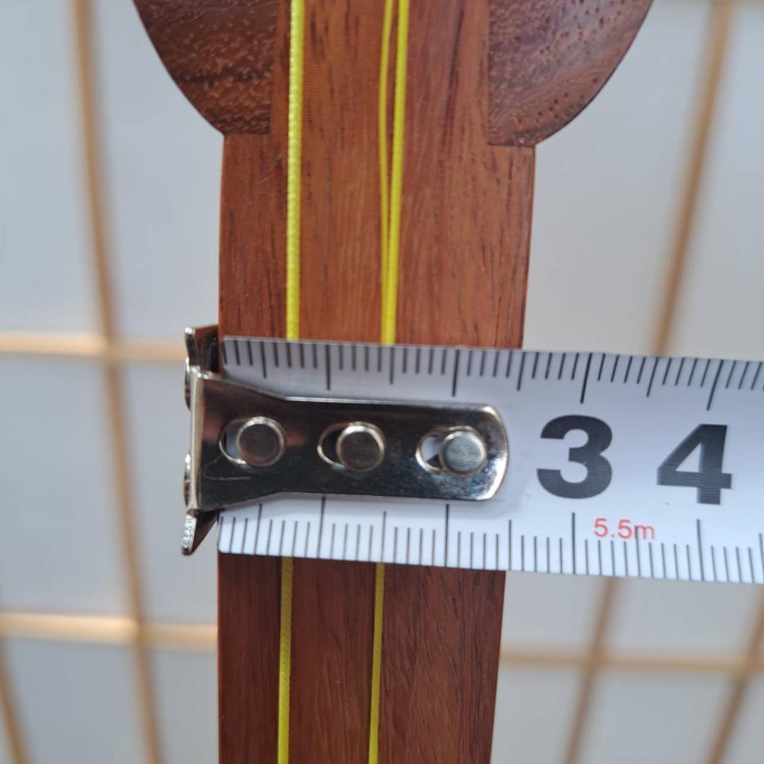 【現状品】三味線　棹太さ約2.55cm　皮破れなし　ソフトケース付き