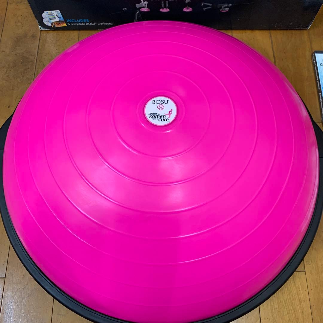 未使用 BOSU バランストレーナー ピンク バランスボール　ボス