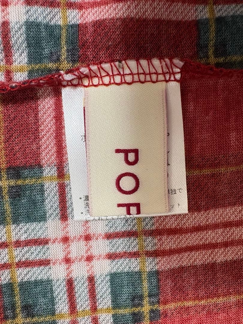 POPPY(ポピー) シースルーチェックタートルトップス