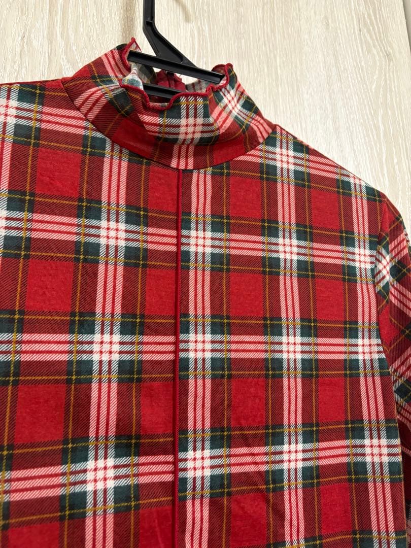 POPPY(ポピー) シースルーチェックタートルトップス