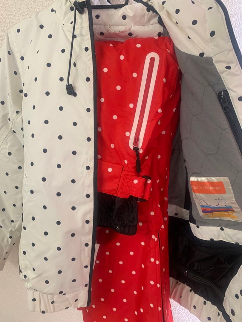 Groovy スノーボードウェア 上下セット 水玉模様