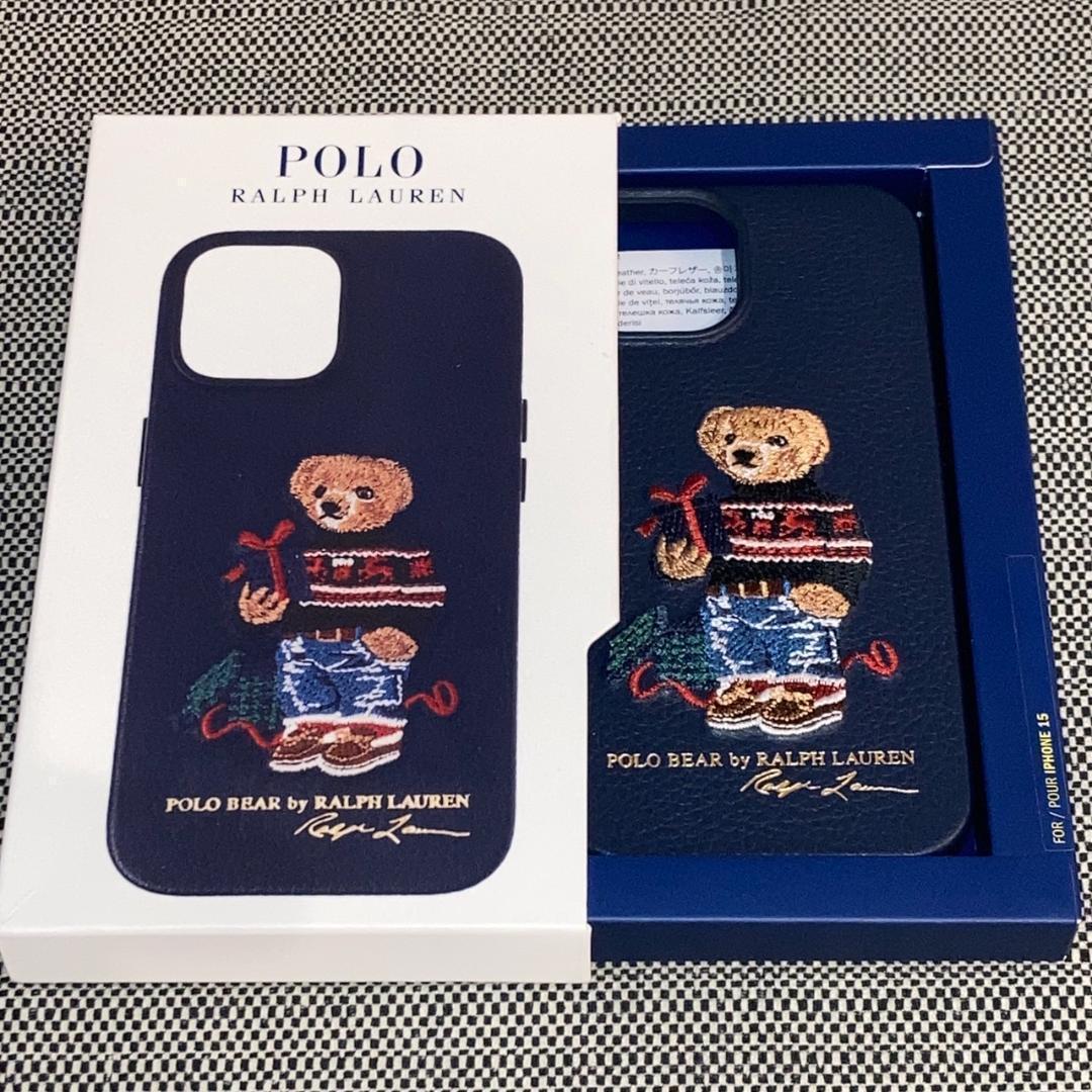 【新品未使用】希少 ポロベアバイラルフローレン iPhone15ケース　本革◎