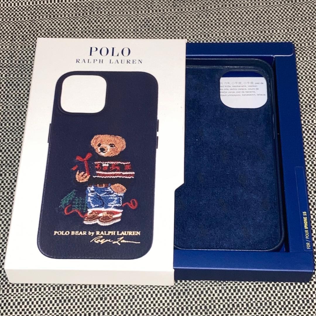 【新品未使用】希少 ポロベアバイラルフローレン iPhone15ケース　本革◎