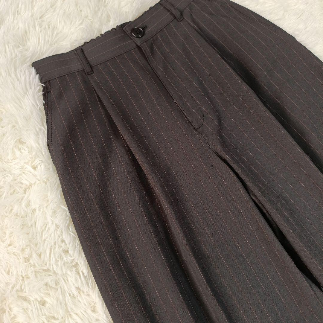 25AW極美品✨アドーア　ストライプツイルバレルパンツ　36　オンライン完売品