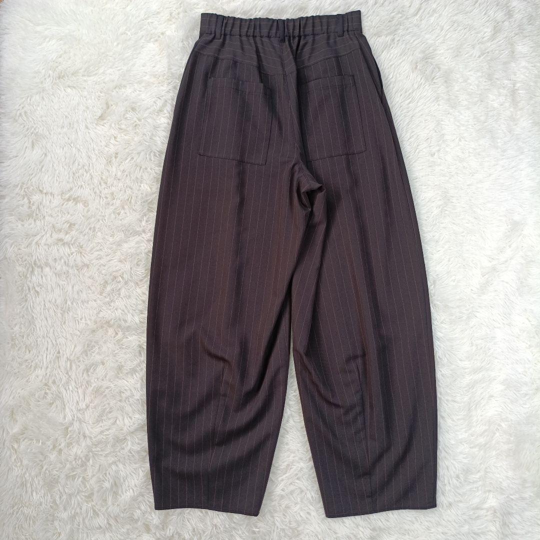 25AW極美品✨アドーア　ストライプツイルバレルパンツ　36　オンライン完売品