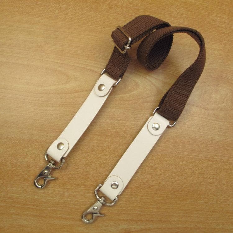 ホワイト＆ブラウン　６丁差し　本革シザーケース　SCA-118/CWA