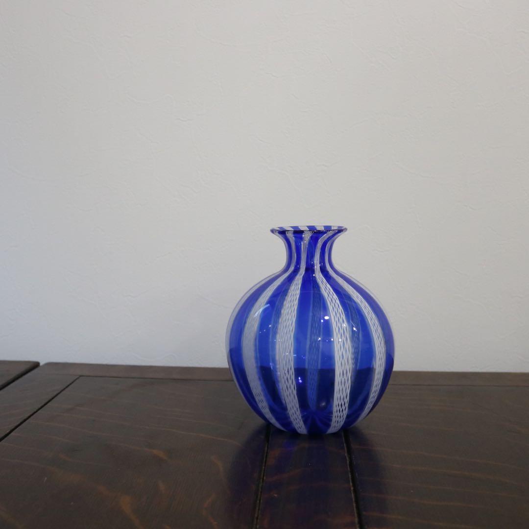【MURANO】ムラーノ 花瓶 フラワーベース　ヴェネチアングラス　ガラス工芸