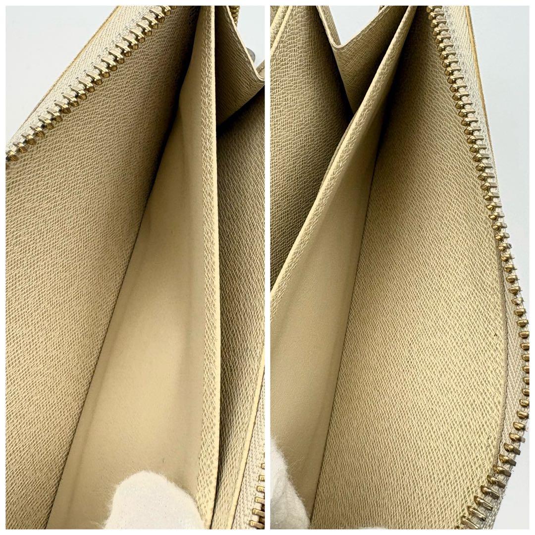 【美品】ルイヴィトン ジッピーウォレット ダミエ アズール M60019 白