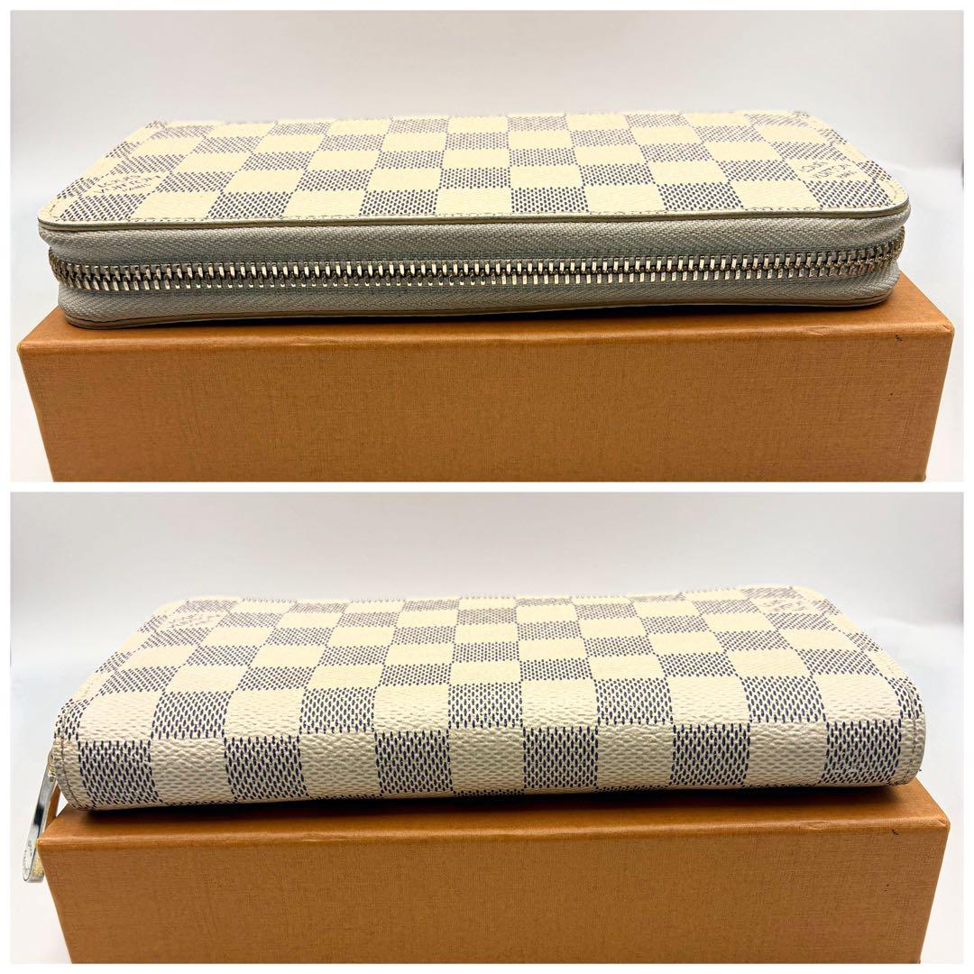 【美品】ルイヴィトン ジッピーウォレット ダミエ アズール M60019 白