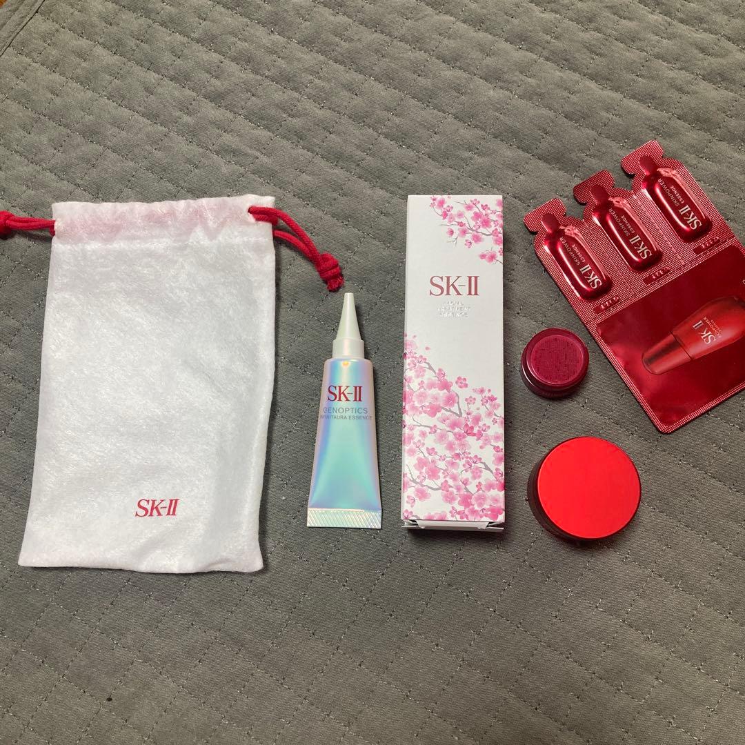 SK-II 化粧品　桜デザイン ポーチ付き