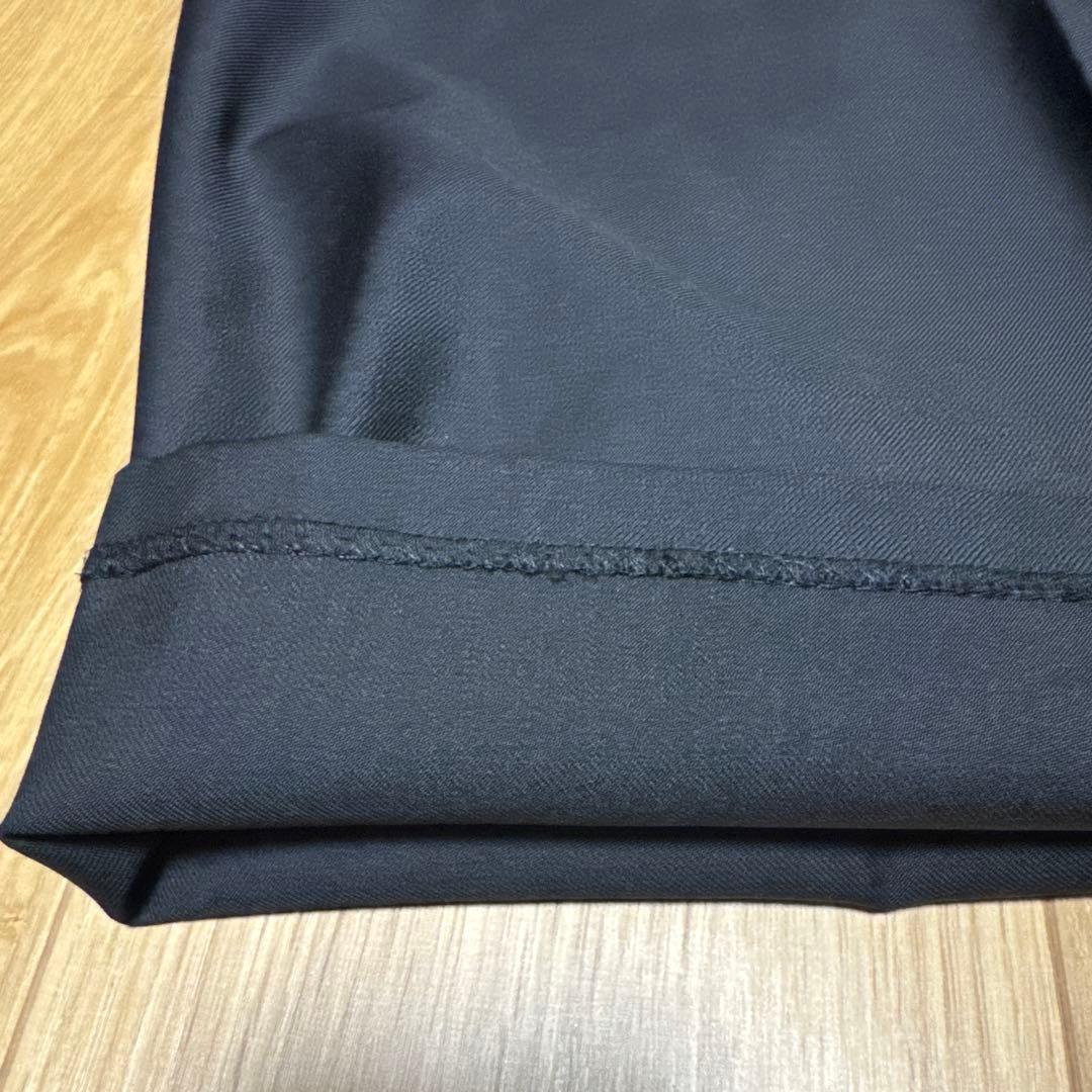 COS プリーツウールワイドレッグパンツ ブラック　52