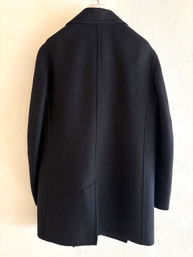 エルメスマルジェラ期レザーフックリバーシブルカシミヤコート　ブラック