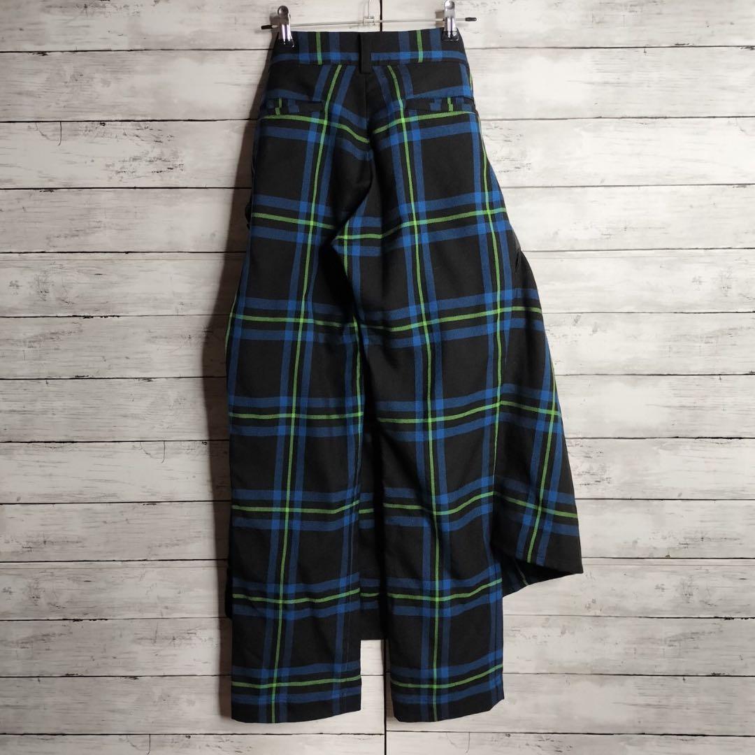 ヨウジヤマモト リミフゥ パンツスカート チェック 青