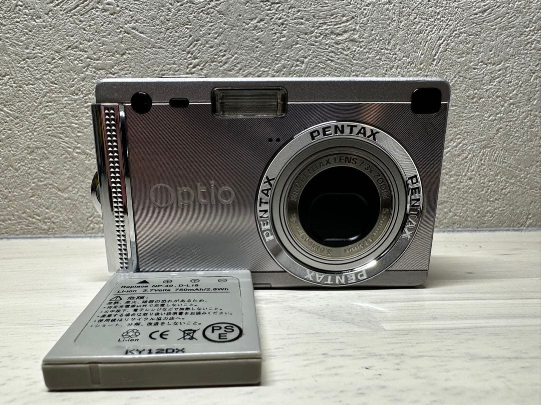希少【美品】PENTAX OPTIO S5I デジカメ　シルバー ペンタックス