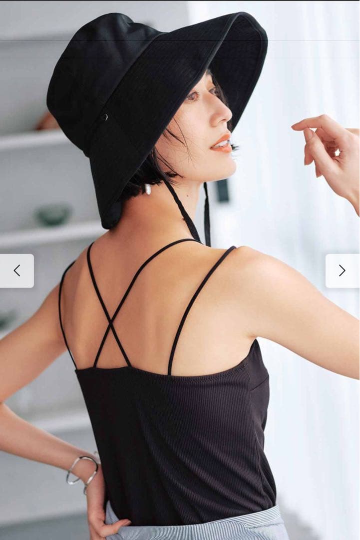 IEDIT福田麻琴さんコラボ リブ素材のスイムウェア3点セット　M