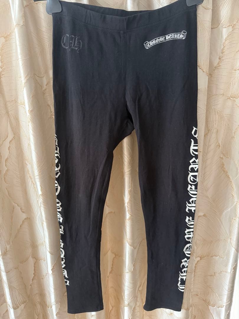 CHROME HEARTS クロムハーツ ロゴプリントレギンス パンツ ブラック