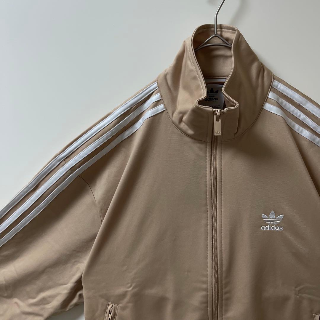 新品XL】アディダス トラックジャケット ジャージトップ ベージュブラウン茶