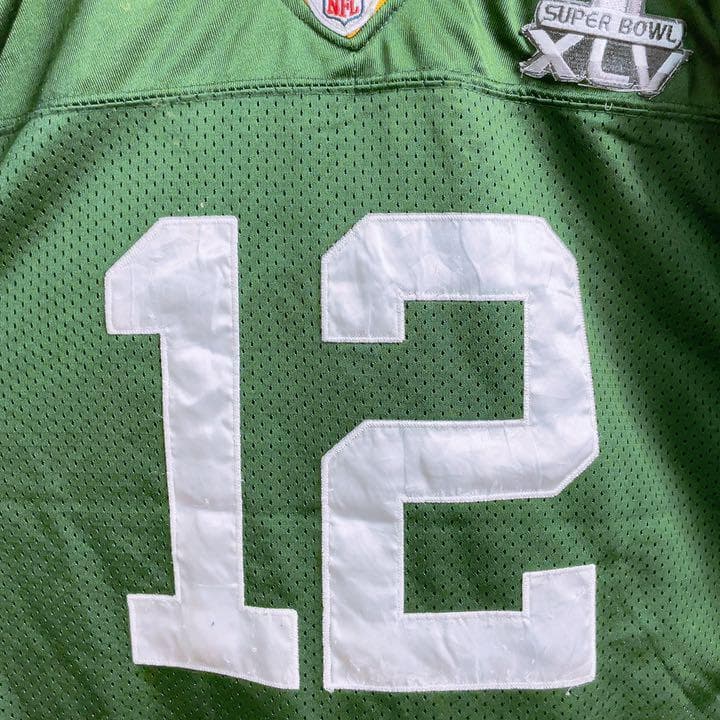 超希少【NFL】リーボック グリーンベイ パッカーズ チーム刺繍 ゲームシャツ