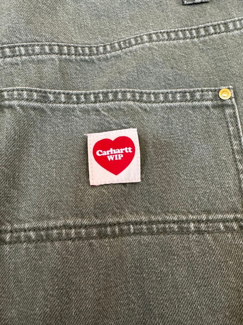 大人気Carhartt WIPのナッシュダブルニーパンツ　カーキ