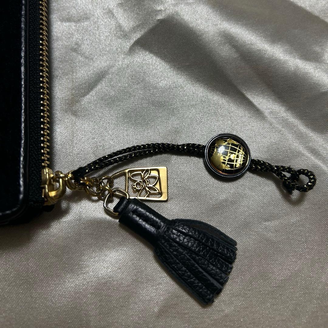 Think Bee! シンクビー　オーバーザレインボー L型　長財布　刺繍黒
