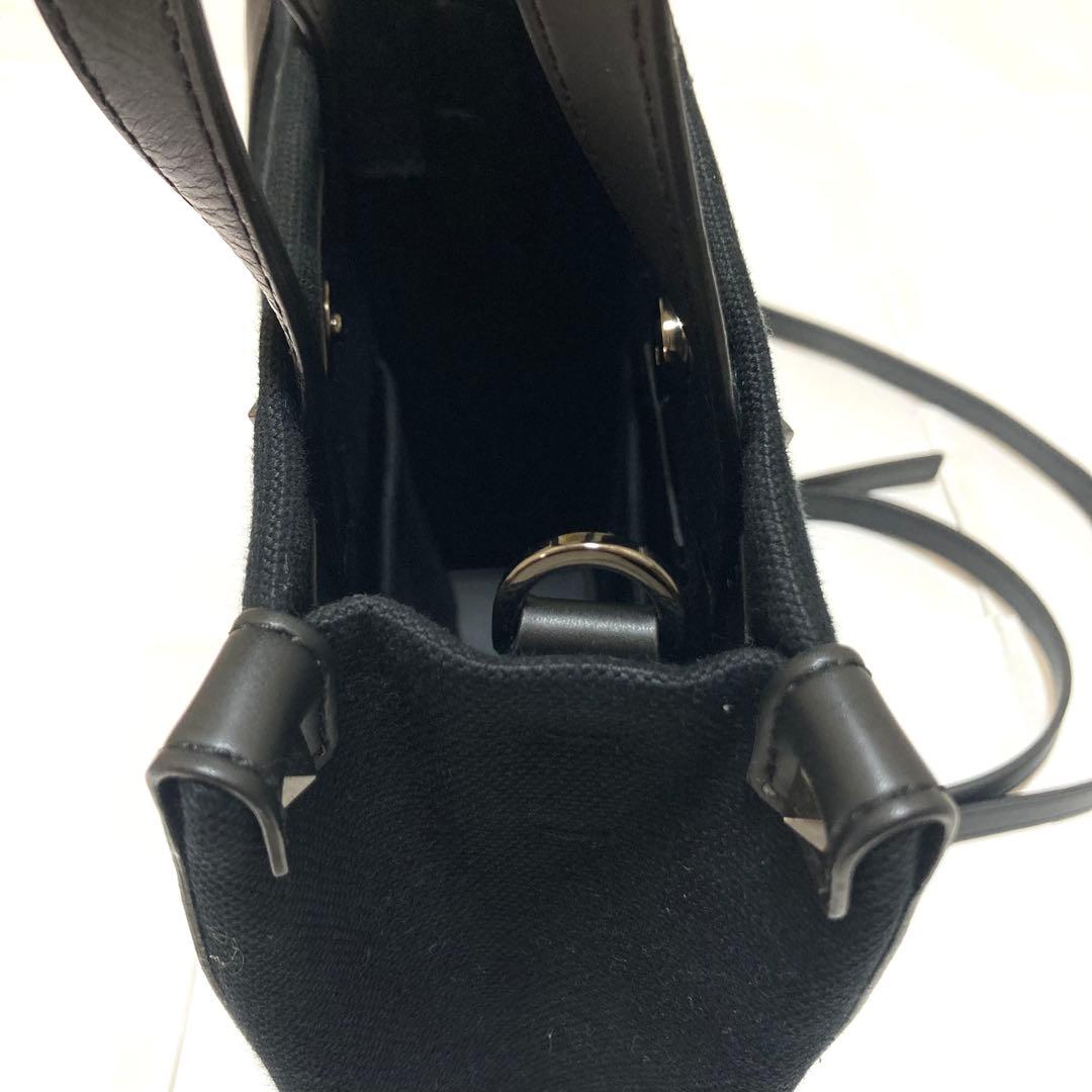 美品 VALENTINO ロックスタッズ ミニトートバッグ ショルダーバック