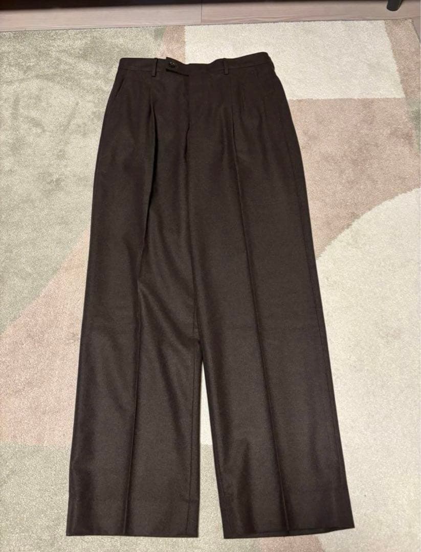 パンツ Auralee wool fulling flannel slacks 3