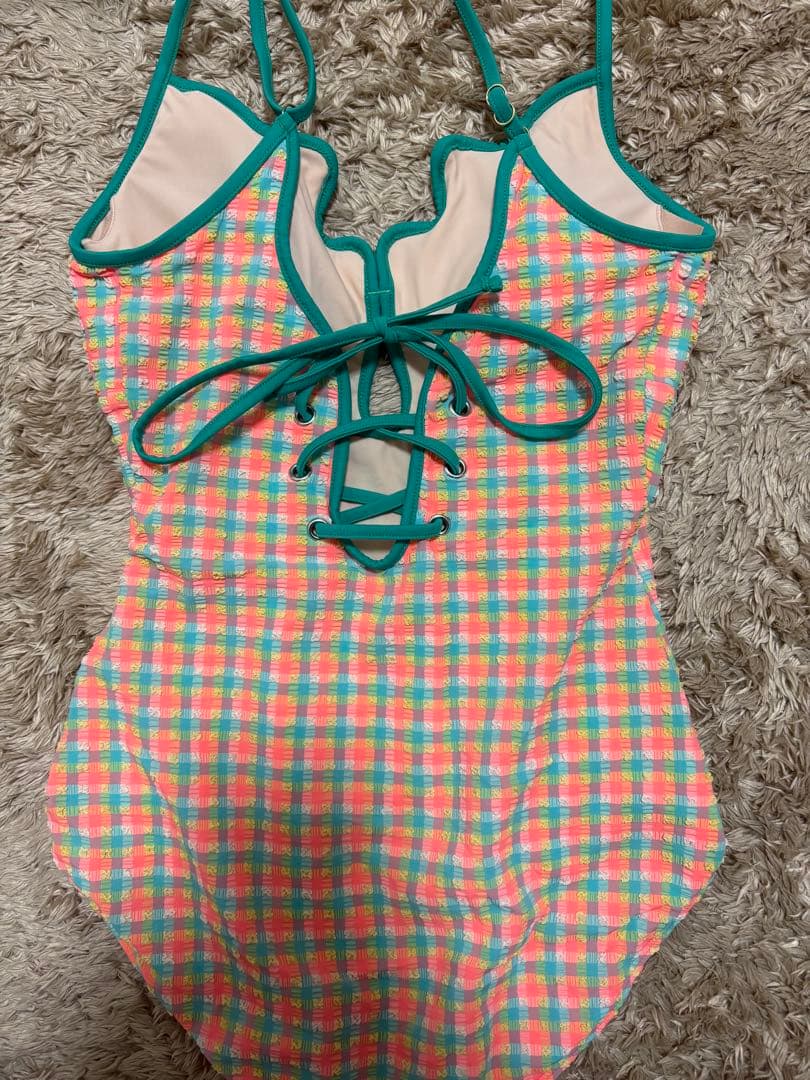 セール中　APRILPOOLDAY チェック柄 ワンピース水着