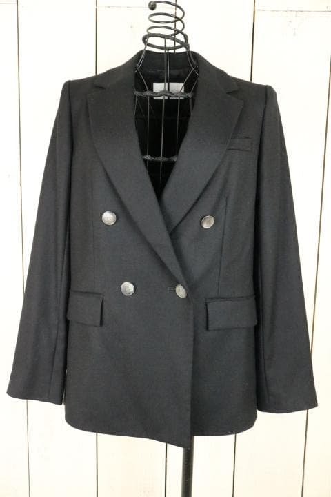 【新品同様】☆ピンキー＆ダイアン：ウール　ダブルブレスト　テーラード　ジャケット