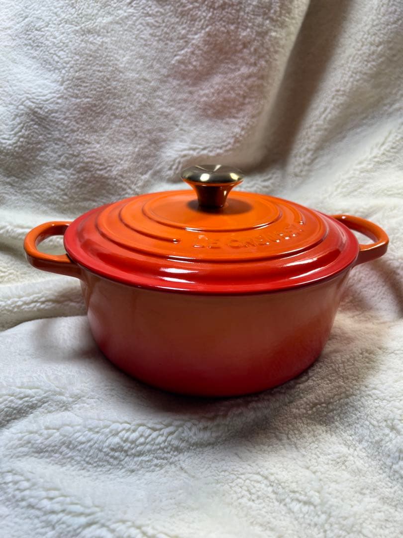 ココット・ロンド20cmオレンジ鋳物ホーロー鍋