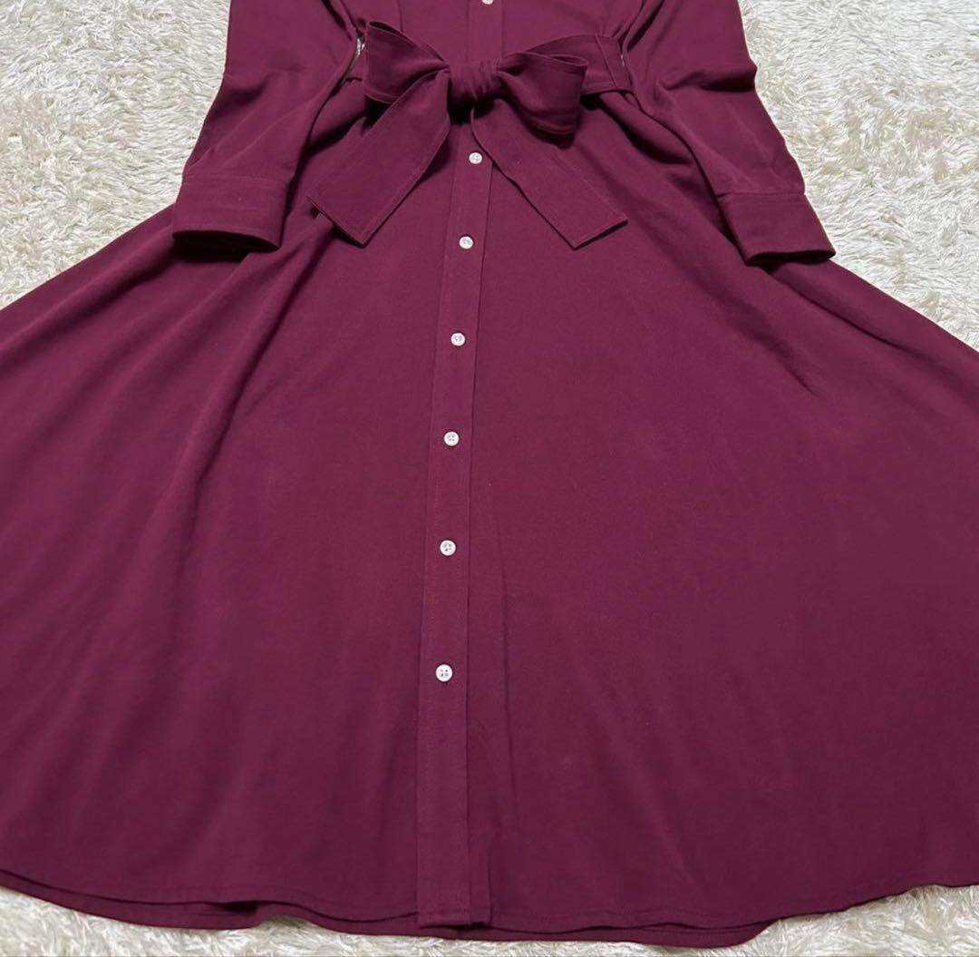 未使用級 ポロラルフローレン シャツワンピース マキシ丈 ポニー刺繍