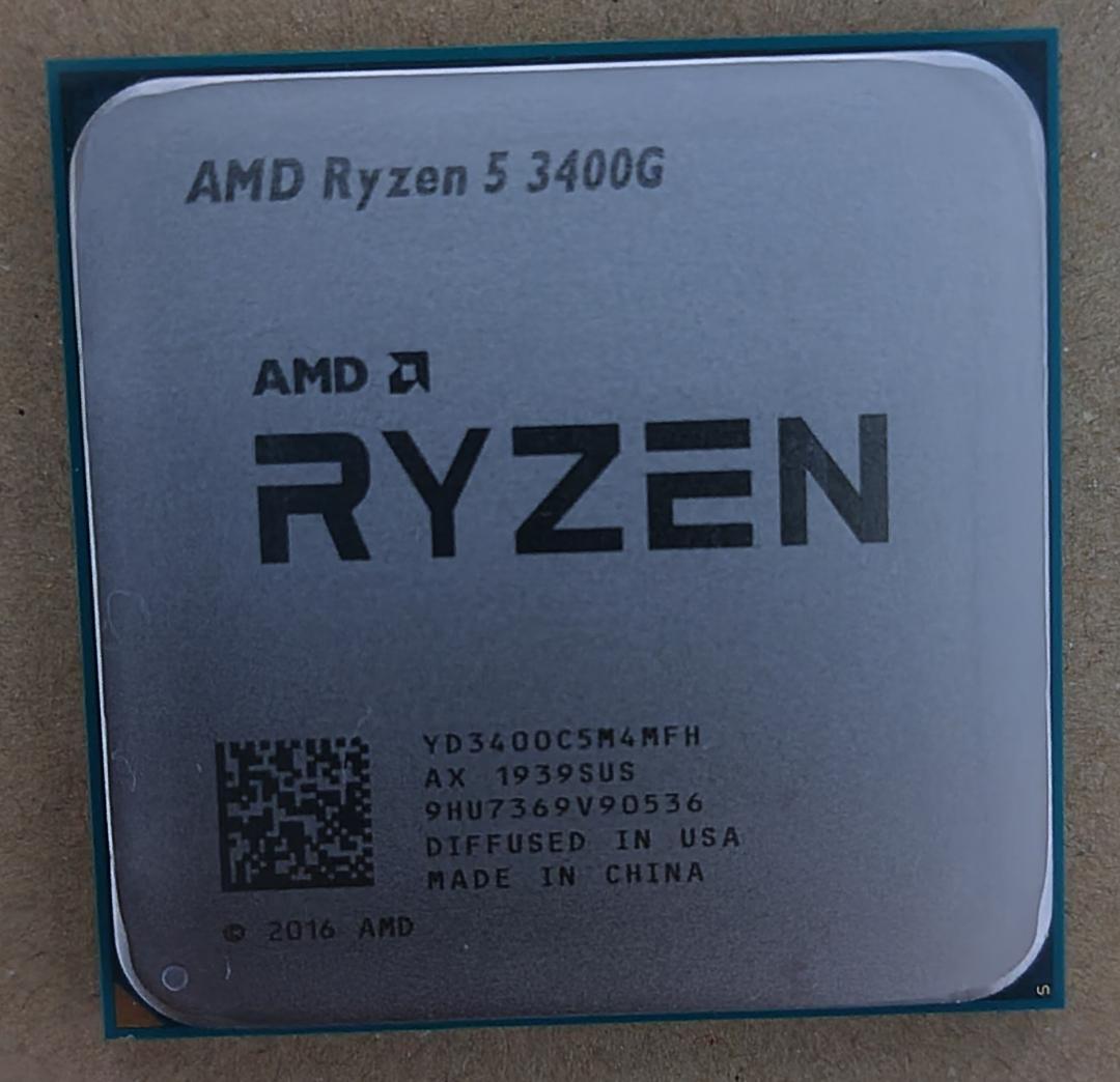 AMD Ryzen 5 3400G クーラー付き