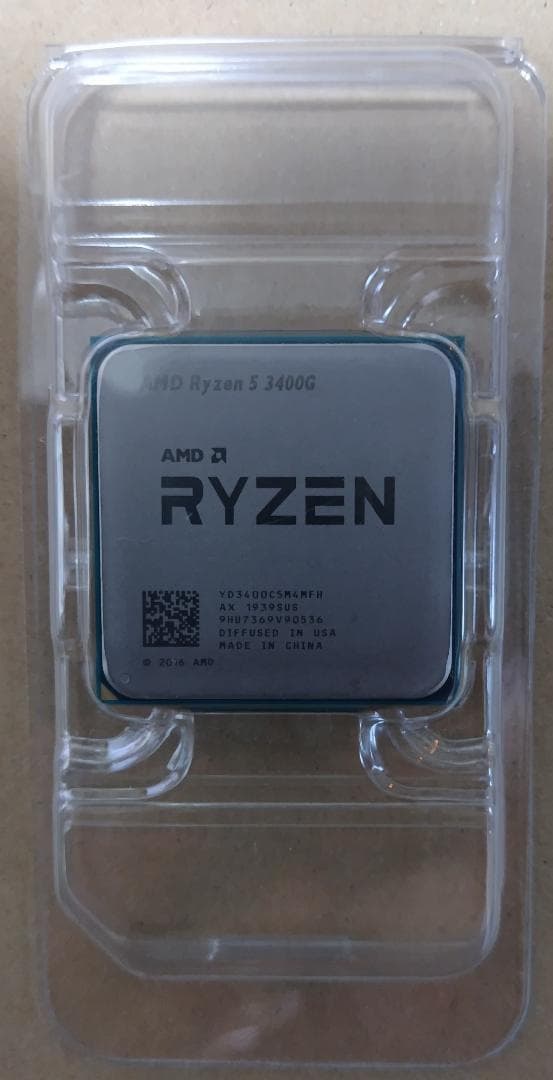 AMD Ryzen 5 3400G クーラー付き