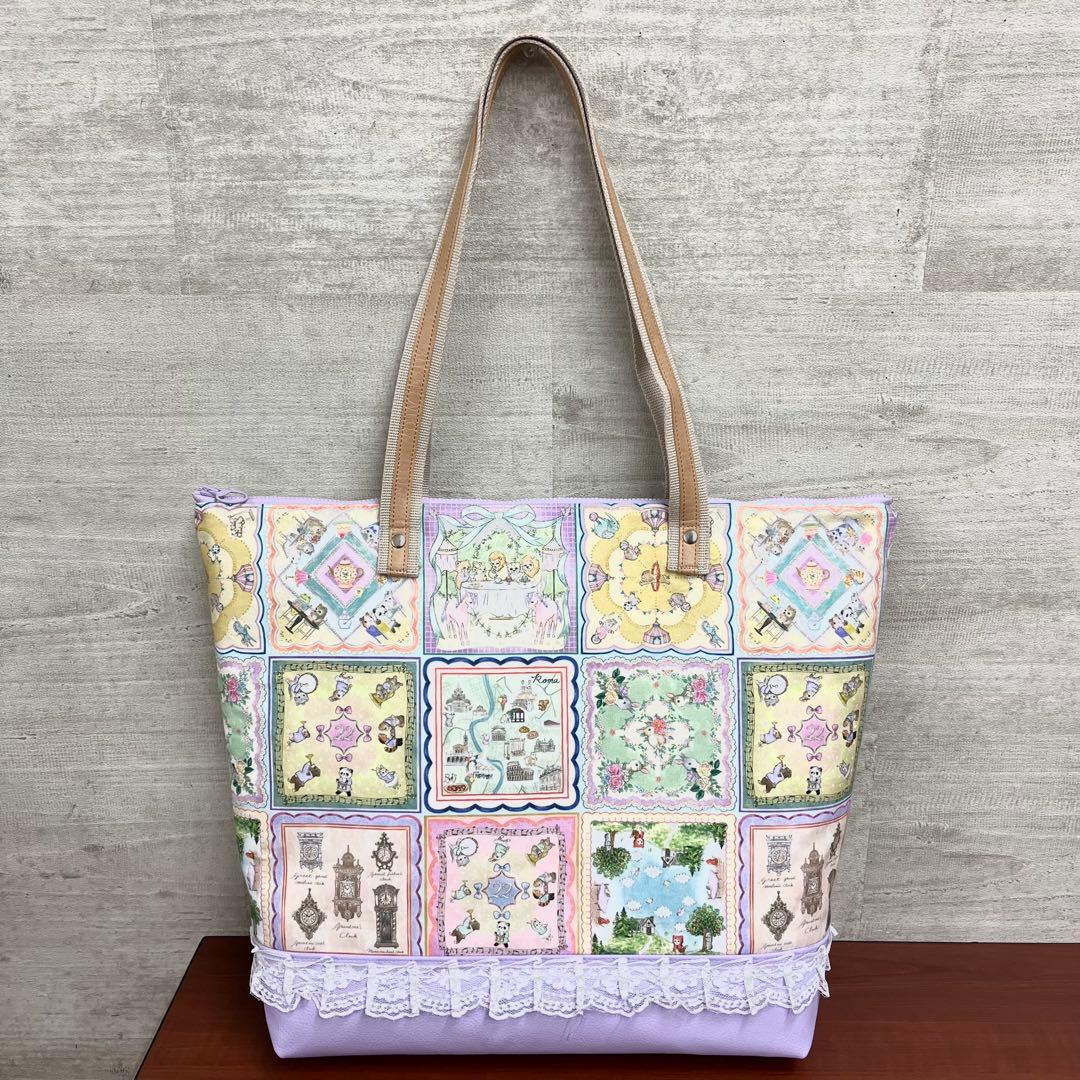 yukiemonハンドメイド　45㎝ファスナービッグトートバック　③