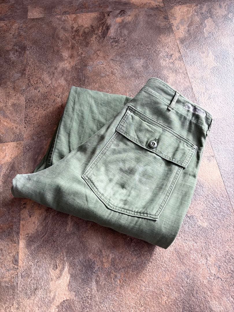 60s 後期 US ARMY ベイカーパンツ 実寸W34L29 ミリタリーパンツ