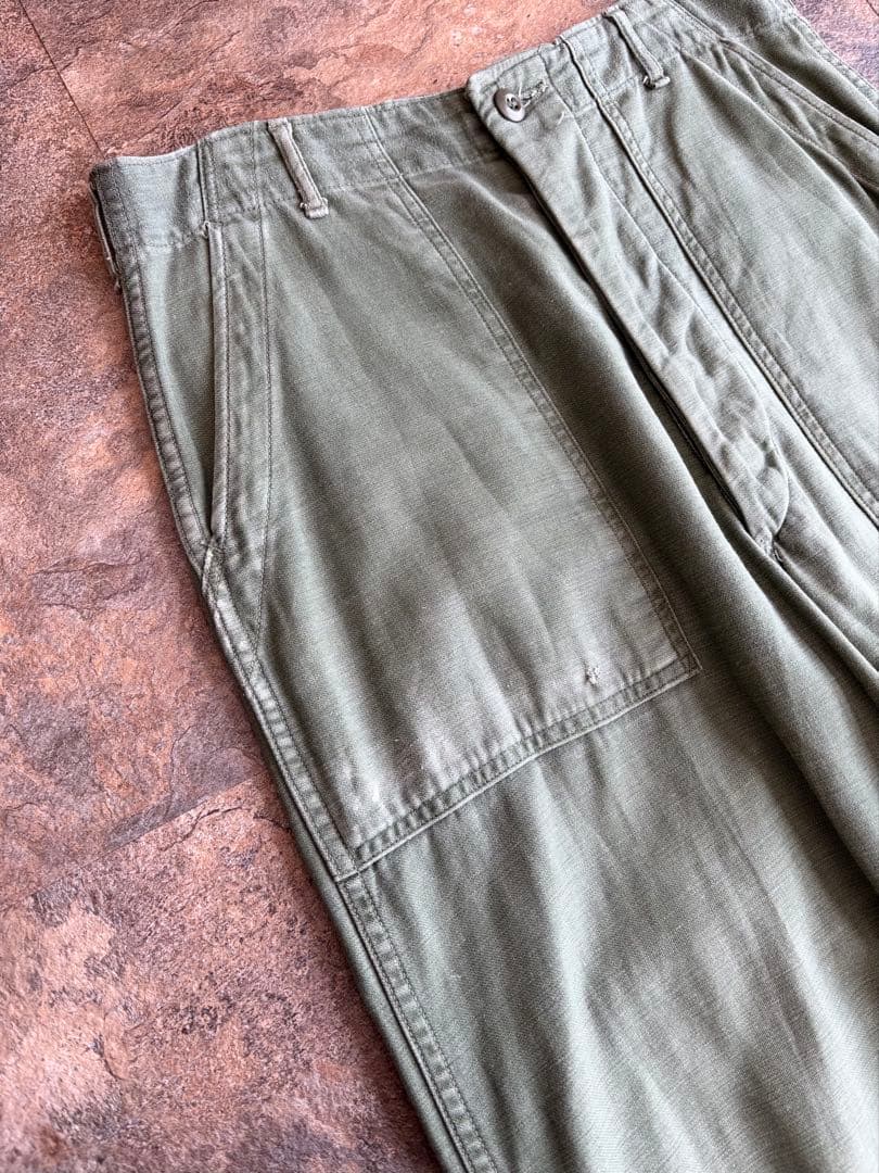 60s 後期 US ARMY ベイカーパンツ 実寸W34L29 ミリタリーパンツ
