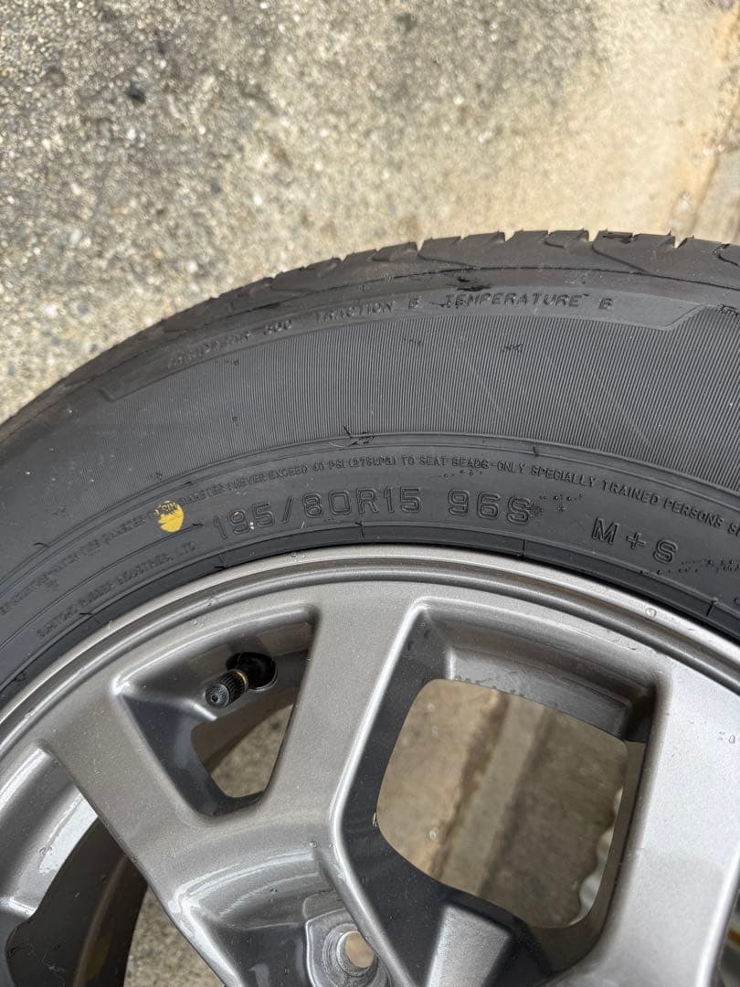 DUNLOP 195/80R15 タイヤ・ホイールセット 2本セット15インチ