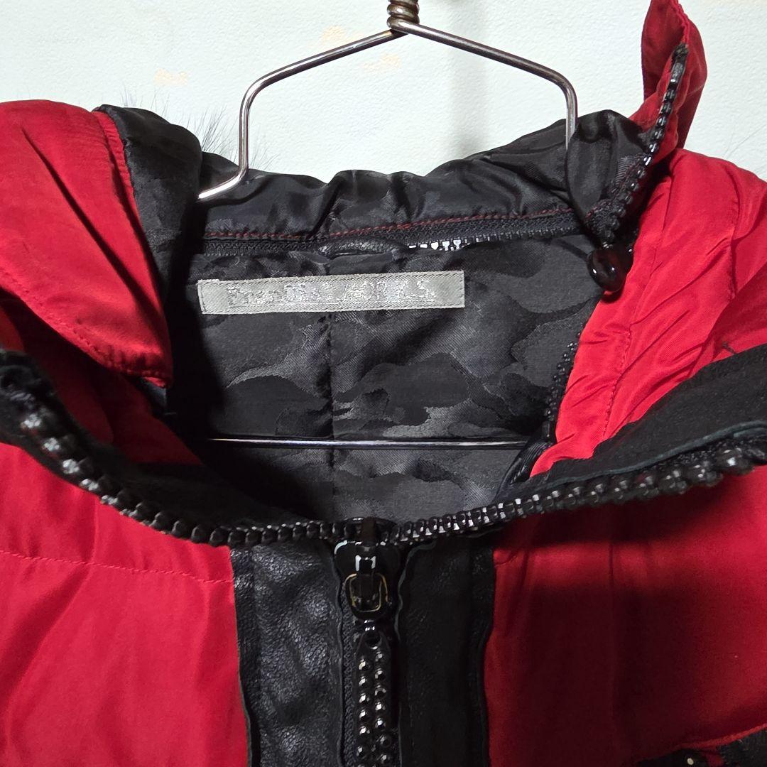 フランシストモークス　豪華スワロフスキー　レッドダウンジャケット　2 M