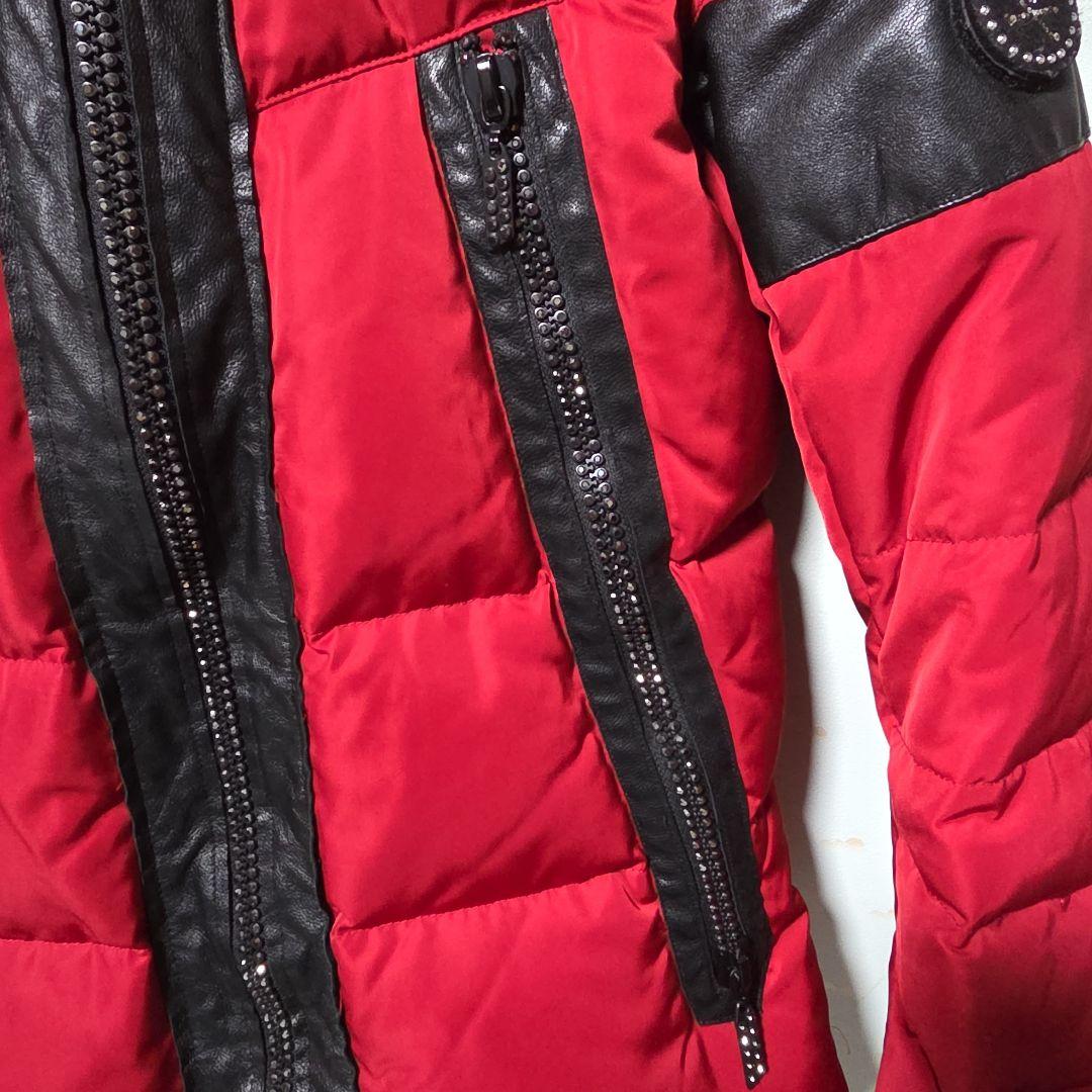 フランシストモークス　豪華スワロフスキー　レッドダウンジャケット　2 M